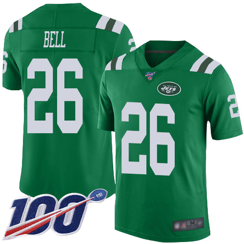 New York Jets Limited Green Men LeVeon Bell Jersey NFL Football #26 100th Season Rush Vapor Untouchable->new york jets->NFL Jersey